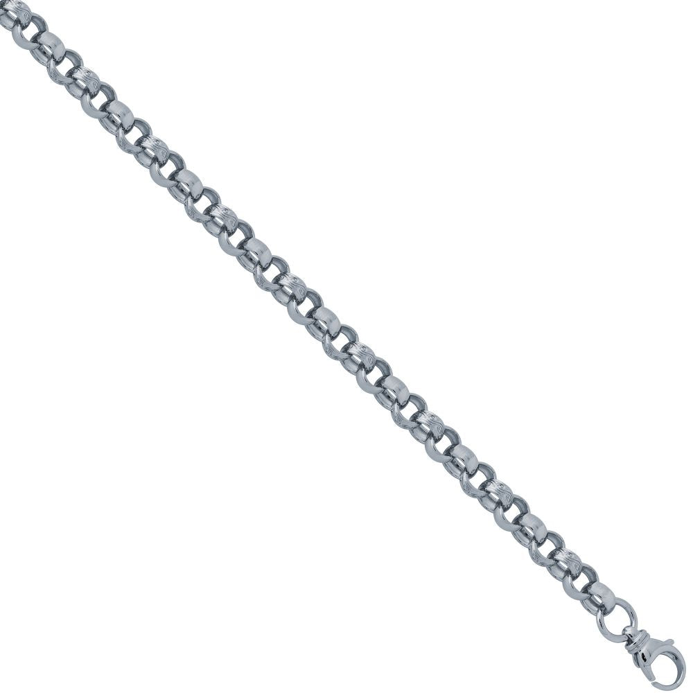 925 Sterling Silver Patterned & Plain Belcher Chain – Imperial Time