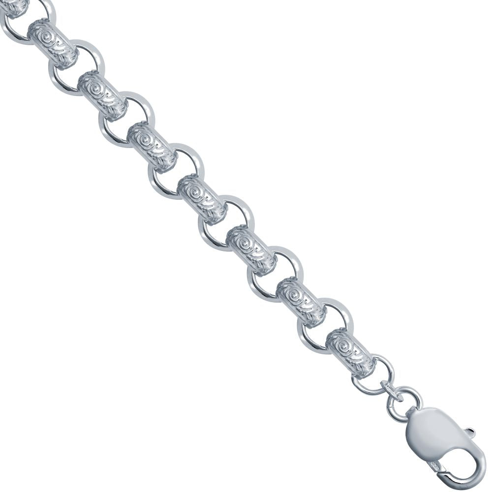 925 Silver Patterened & Plain Belcher 9.0mm Gauge Chain – Imperial Time