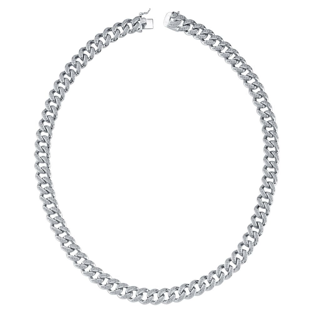 925 Silver Cubic Zirconia Set Cuban Chain – Imperial Time