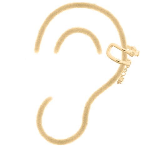 925 Silver Ear Cuff - Cubic Zirconia Set – side view