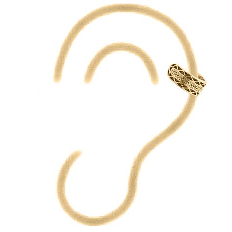 925 Silver Ear Cuff – side view