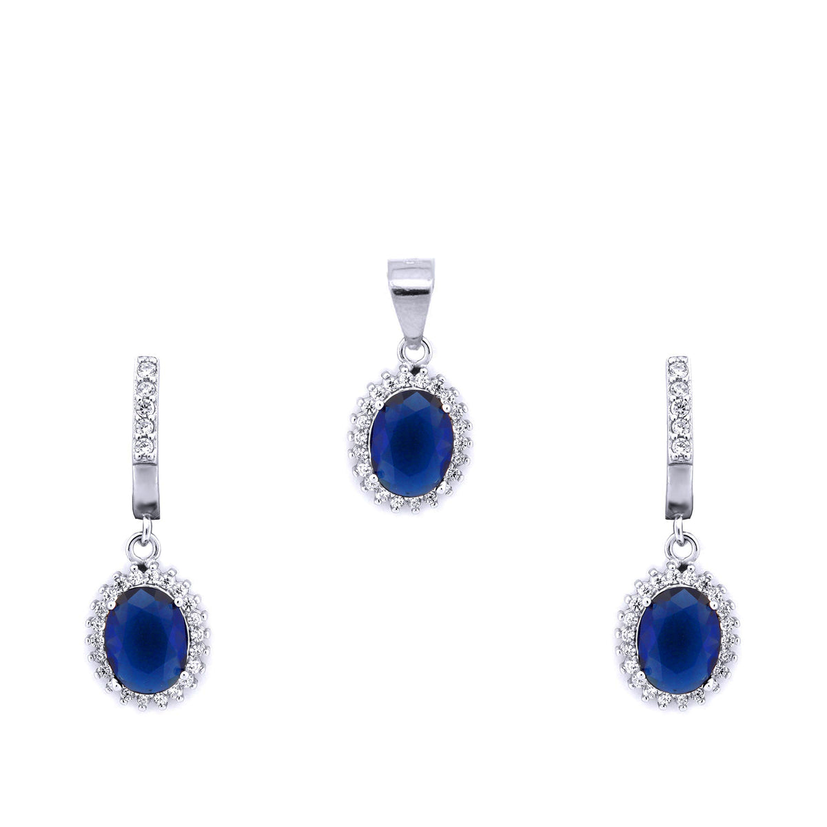925 Silver Rhodium Plated Cubic Zirconia Princess Kate Style Earrings – Imperial Time
