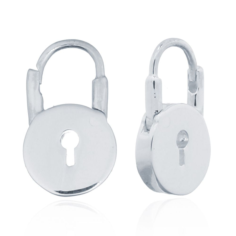 925 Silver Love Padlock Earrings (AER139) – product view
