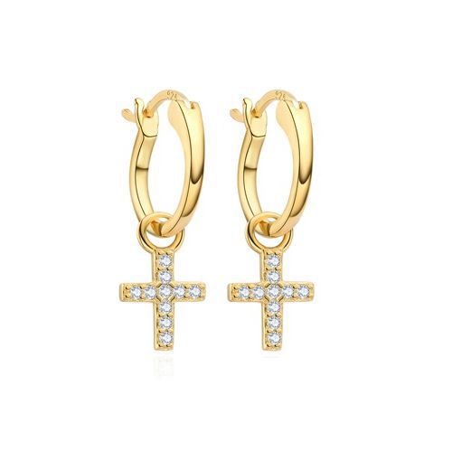 925 Silver 14ct Gold Plated Cubic Zirconia Set Earrings – Imperial Time