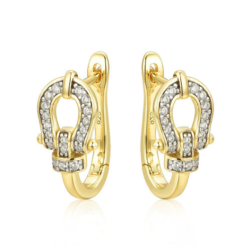 925 Silver 14ct Gold Plated Cubic Zirconia Set Earrings – Imperial Time