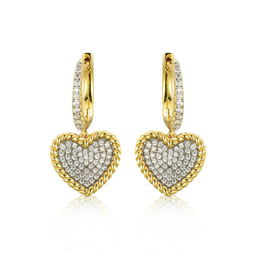 925 Silver 14ct Gold Plated Cubic Zirconia Set Earrings – Imperial Time