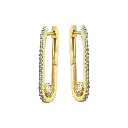 925 Silver 14ct Gold Plated Cubic Zirconia Set Earrings – Imperial Time