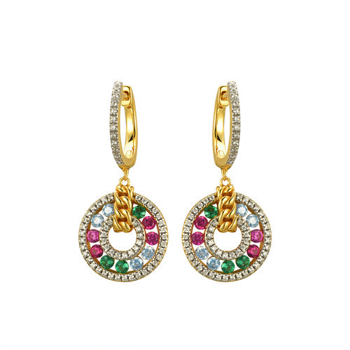 925 Silver 14ct Gold Plated Cubic Zirconia Set Earrings – Imperial Time