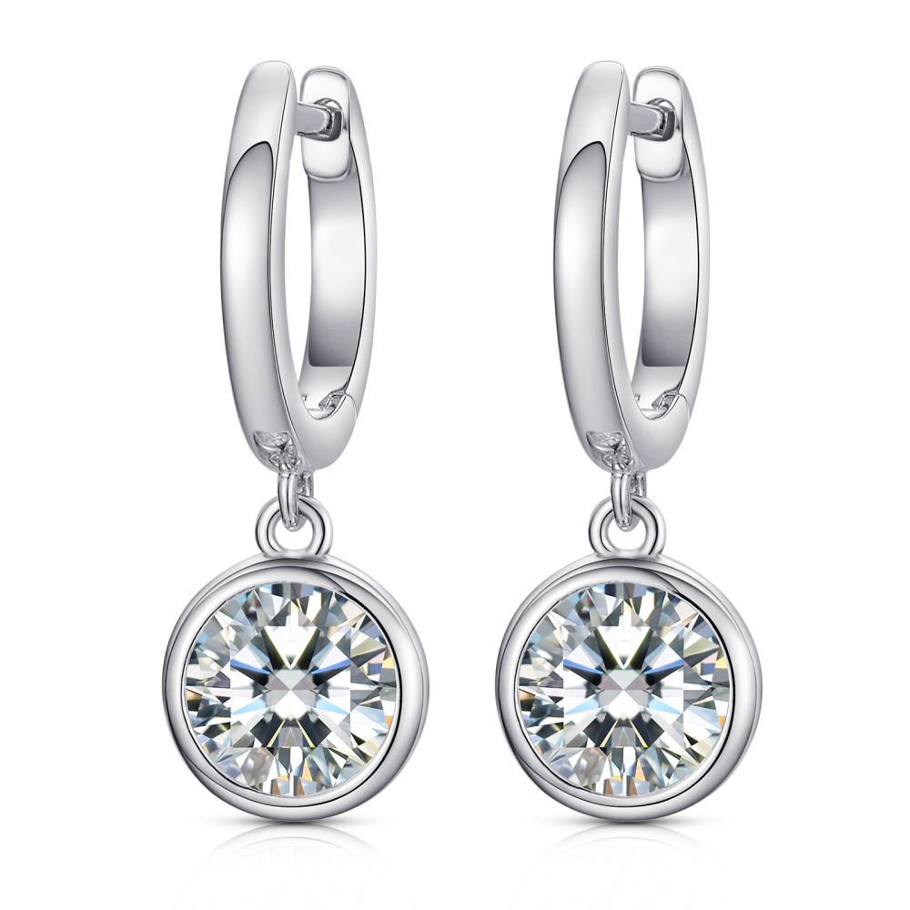 925 Silver Solitaire Drop Earrings – Imperial Time