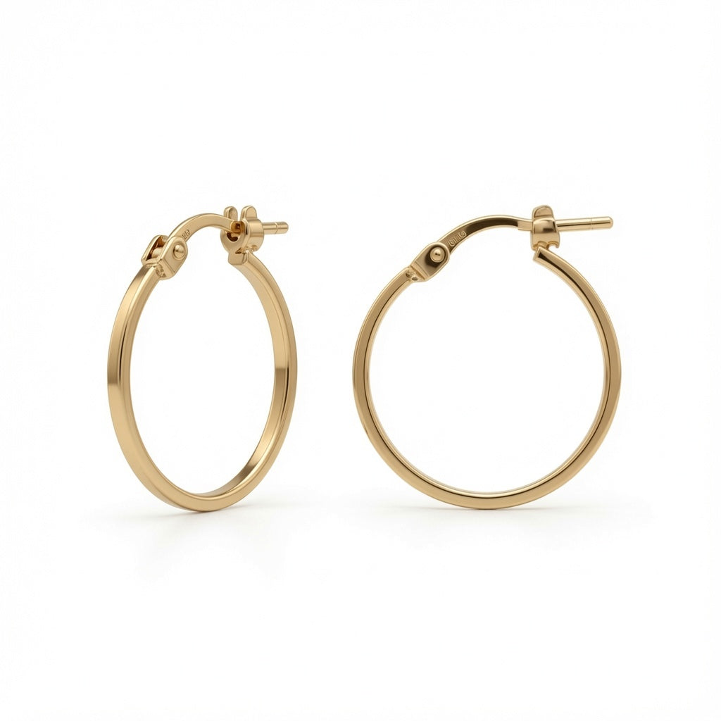 925 Silver Square Tube 17mm Hoops – additional view 6