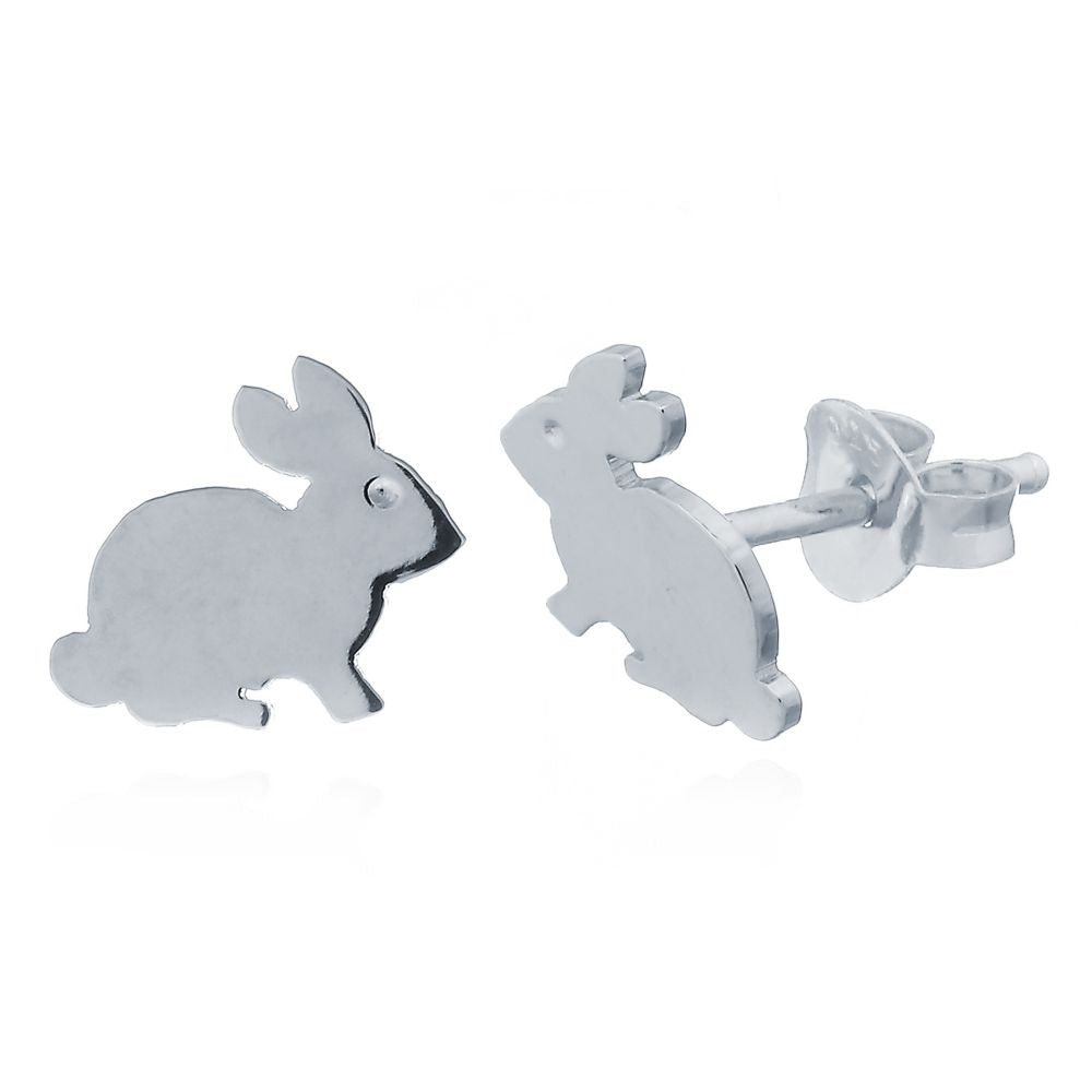 925 Silver Rabbit Stud Earrings (AES148) – product view