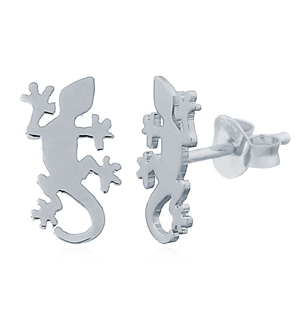 925 Silver Lizzard Stud Earrings (AES159) – product view