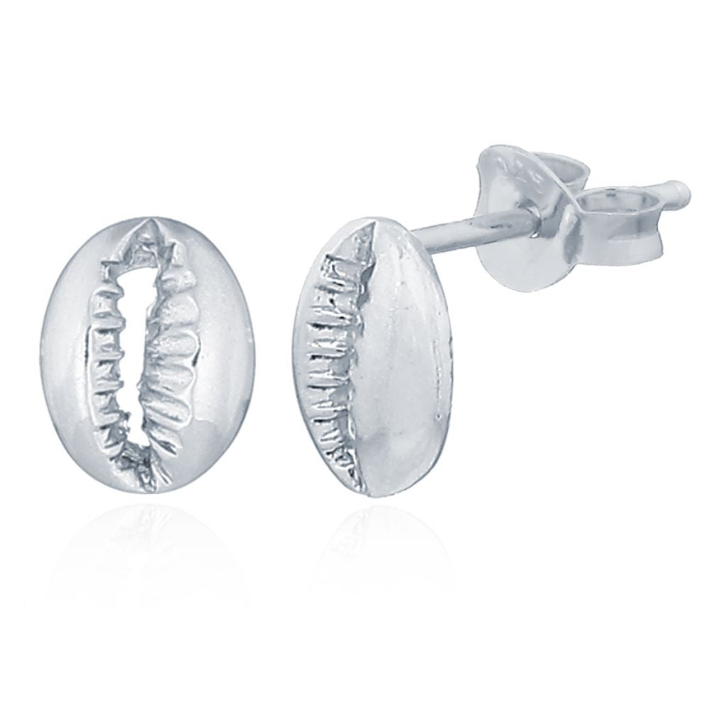 925 Silver Coffee Bean Stud Earrings (AES164) – product view