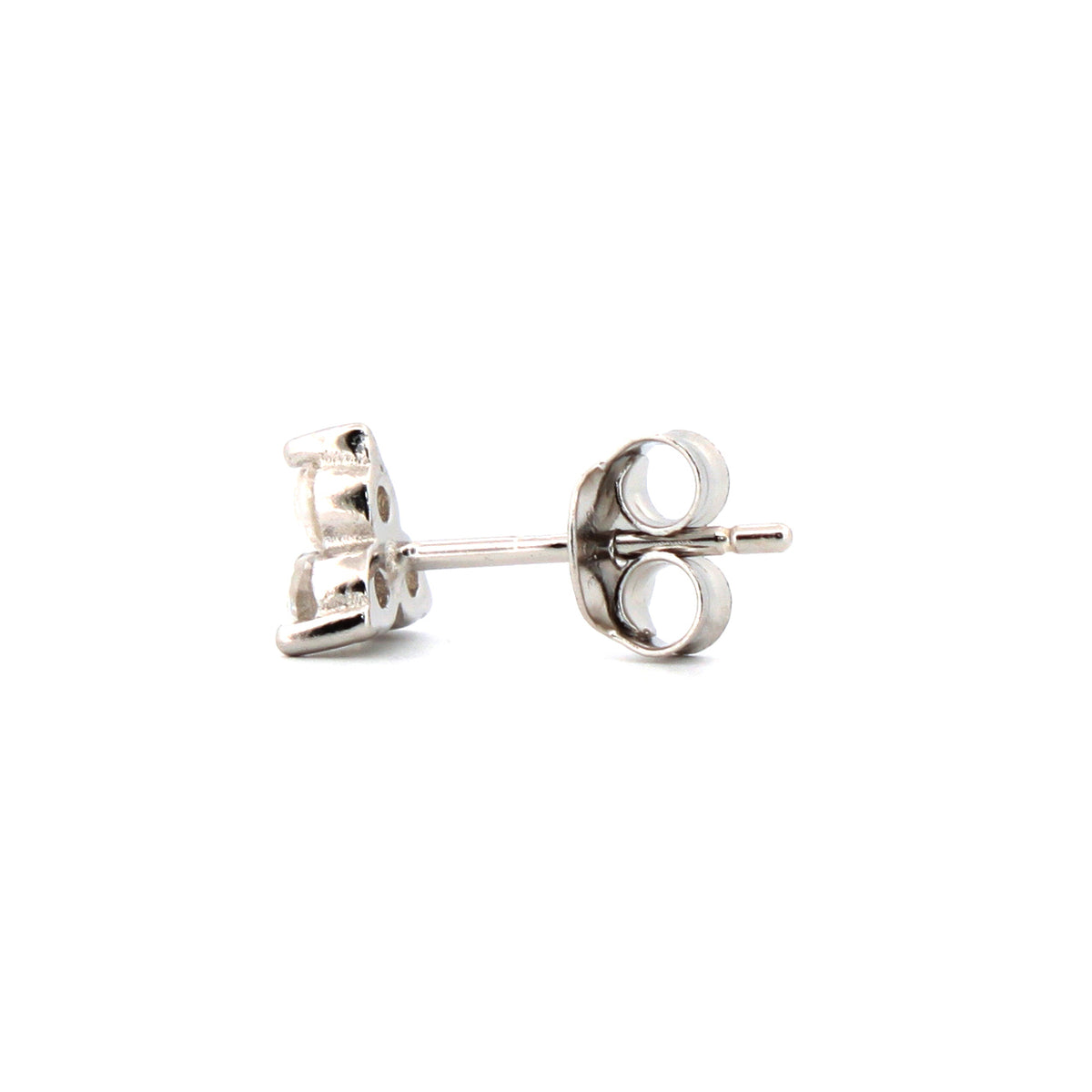 925 Silver Rhodium Plated Cubic Zirconia Set Stud Earrings (AES186) – product view