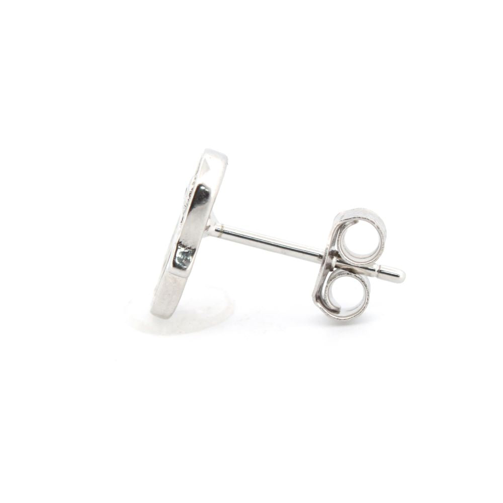 925 Silver Rhodium Plated Cubic Zirconia Set Stud Earrings (AES203) – product view