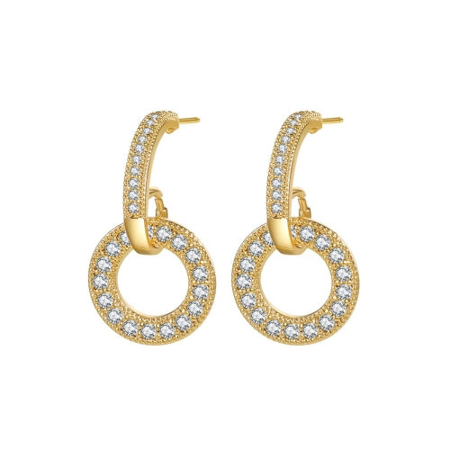 925 Silver 14ct Gold Plated Cubic Zirconia Set Stud Earrings – Imperial Time