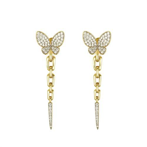 925 Sterling Silver Gold Plated Butterfly Drops – Imperial Time