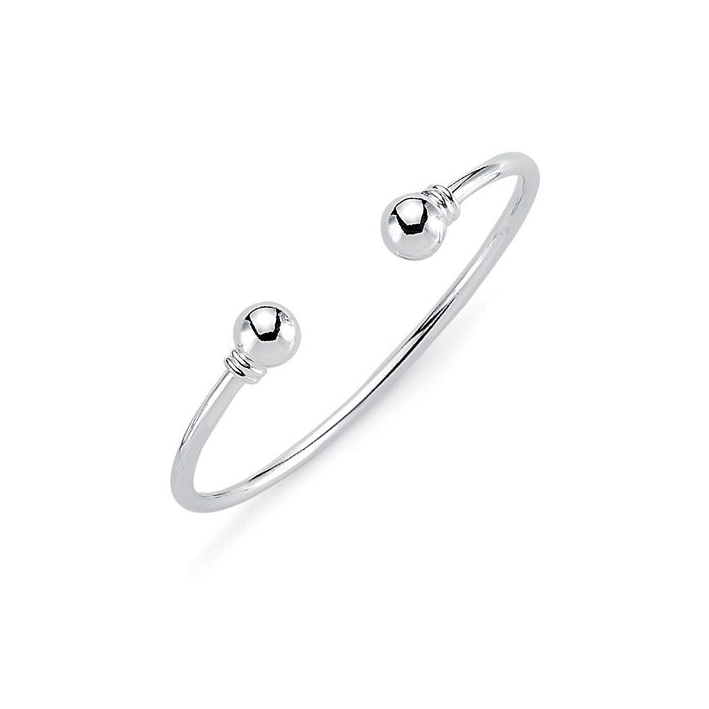 925 Sterling Silver Solid Torque Baby / Childrens Bangle. – Imperial Time