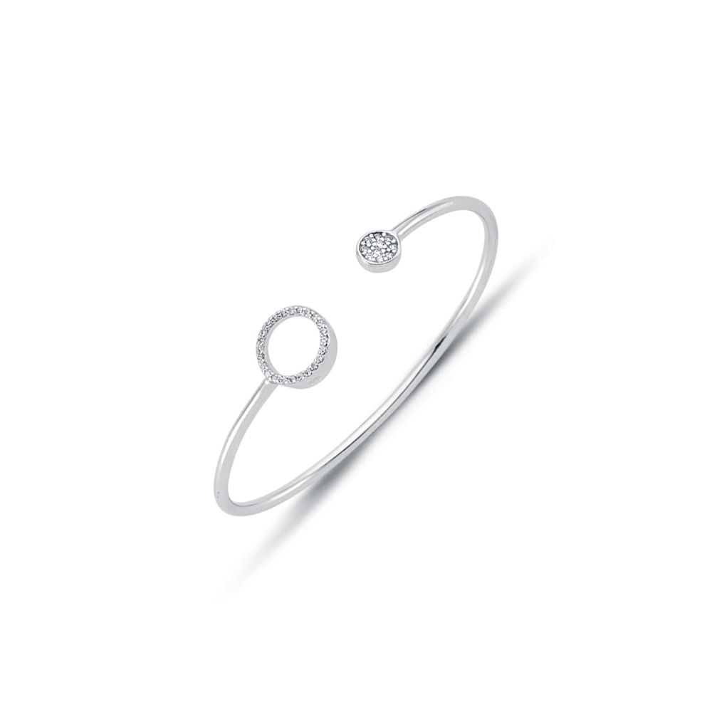 925 Sterling Silver Cubic Zirconia Set Circle Of Life Baby / Childrens Bangle – Imperial Time
