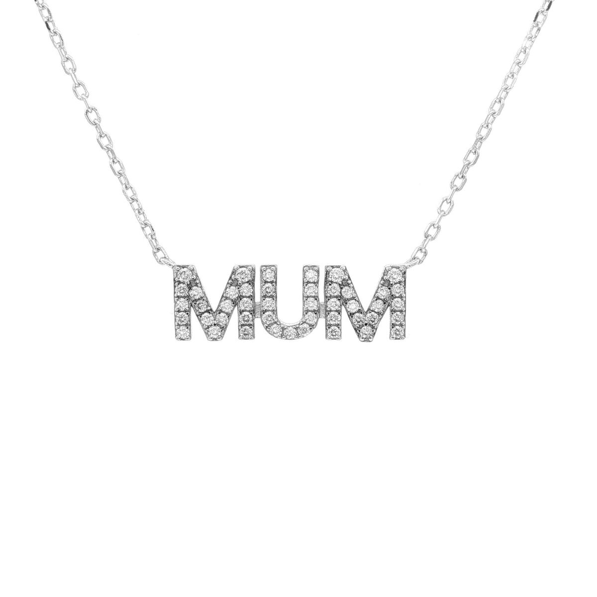 925 Sterling Silver Cubic Zirconia Mum Necklace – Imperial Time