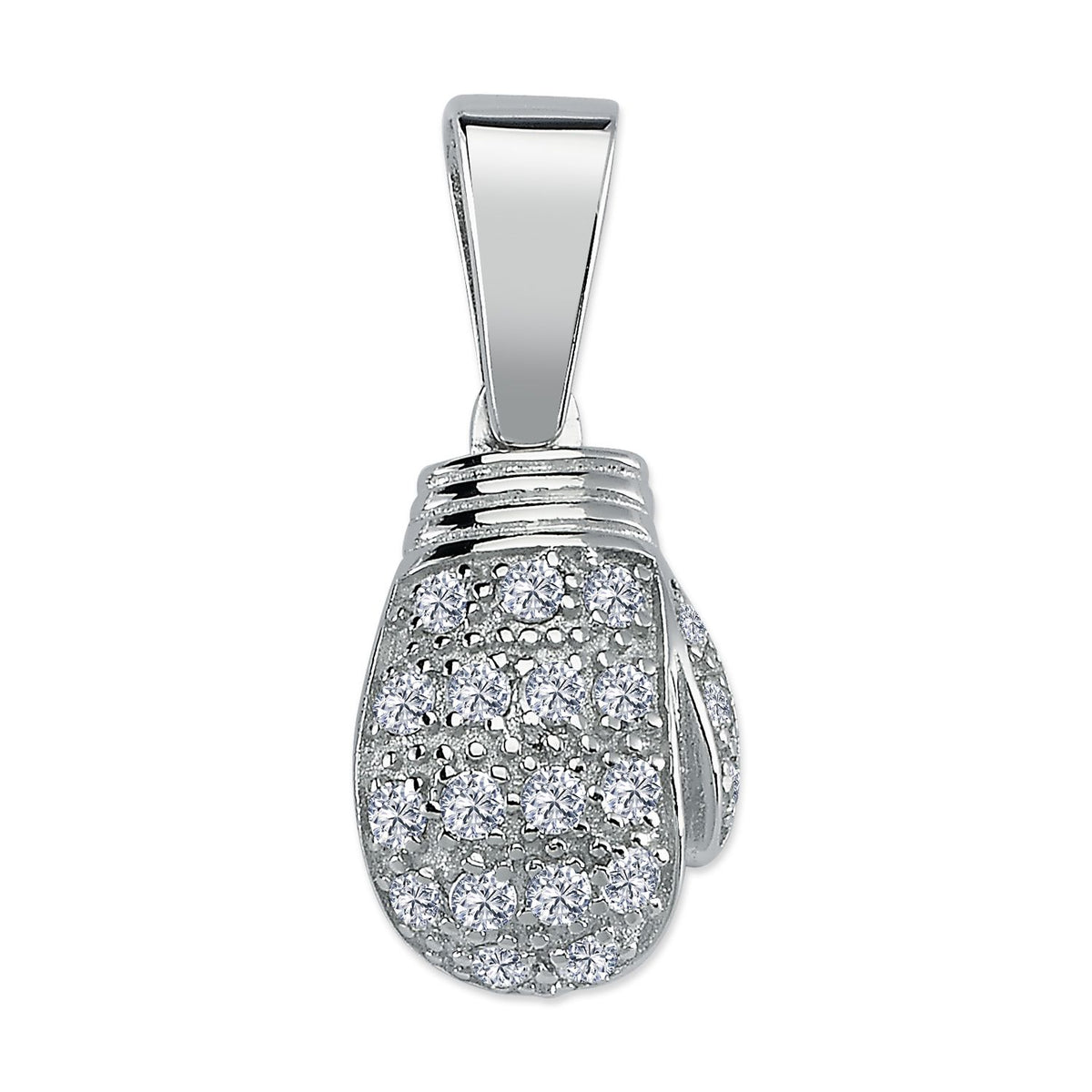 925 Silver Cubic Zirconia Set Boxing Glove Pendant – Imperial Time