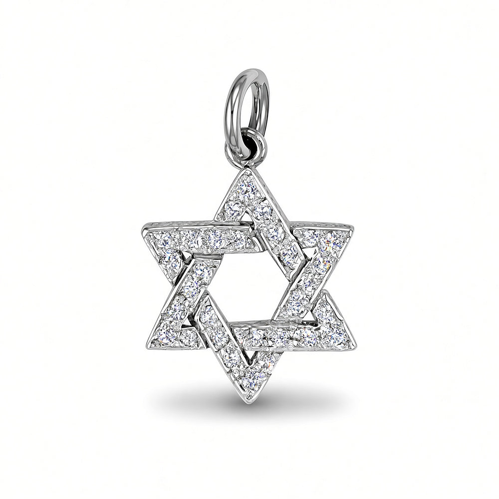 925 Silver Cubic Zirconia Star Of David – Imperial Time