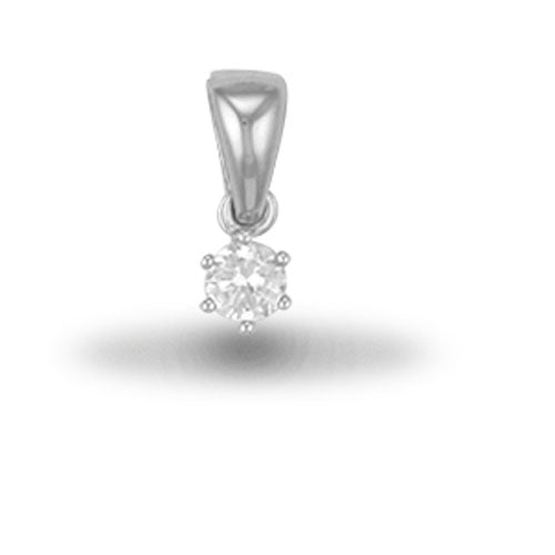 925 Sterling Silver Cubic Zirconia Solitaire Pendant – Imperial Time