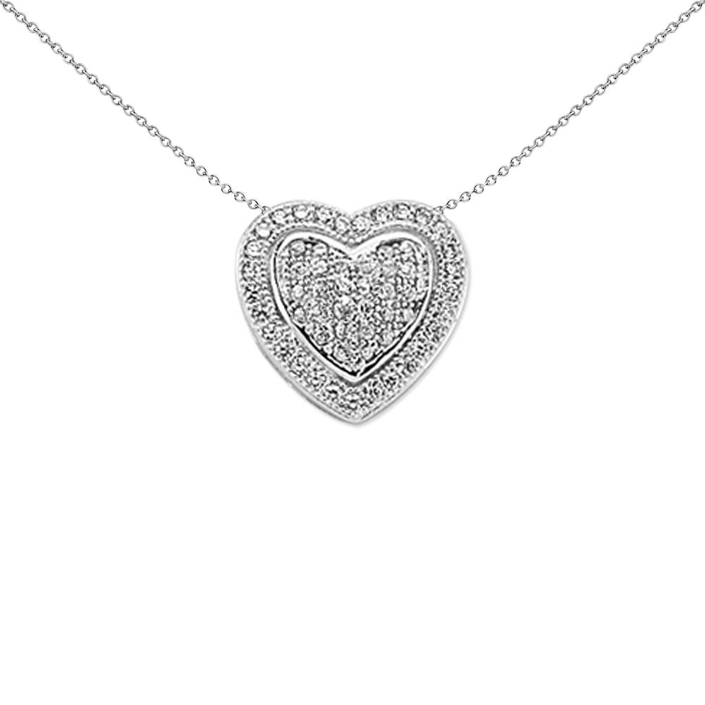 925 Silver Cubic Zirconia Heart Cluster Slider – Imperial Time