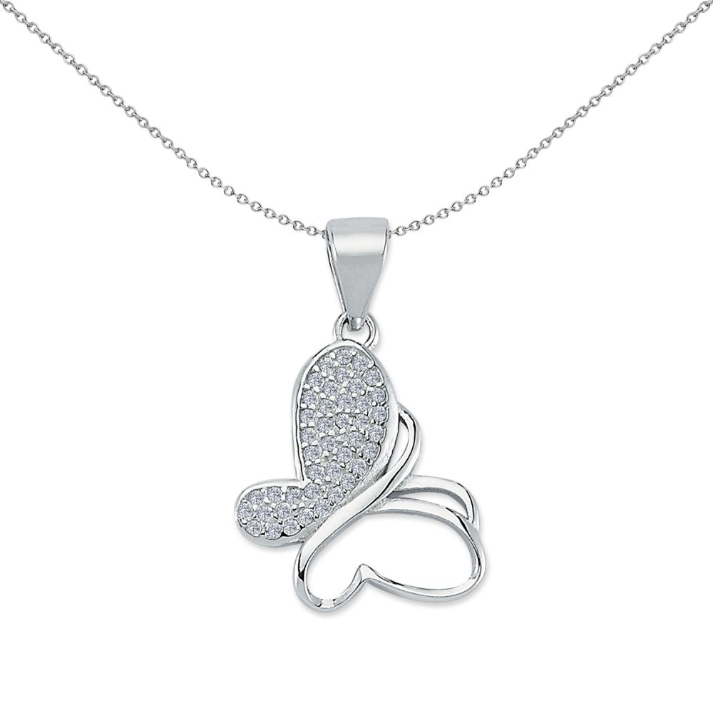 925 Silver Cubic Zirconia Butterfly Pendant – Imperial Time
