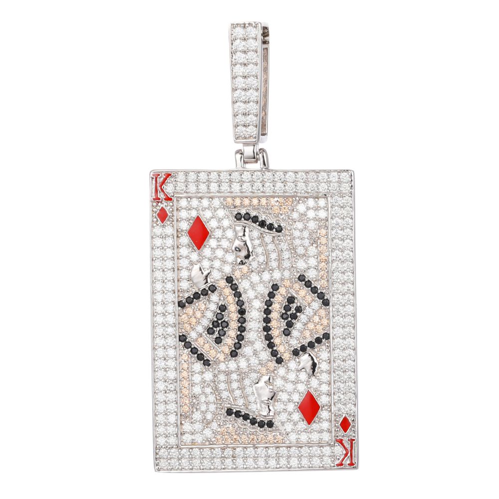 925 Silver Cubic Zirconia Set King Of Diamonds Pendant – Imperial Time