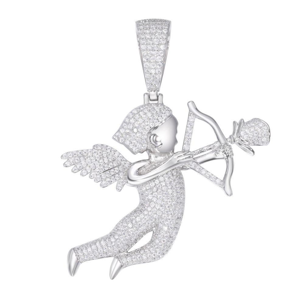 925 Silver Cubic Zirconia Set Cupid Pendant – Imperial Time