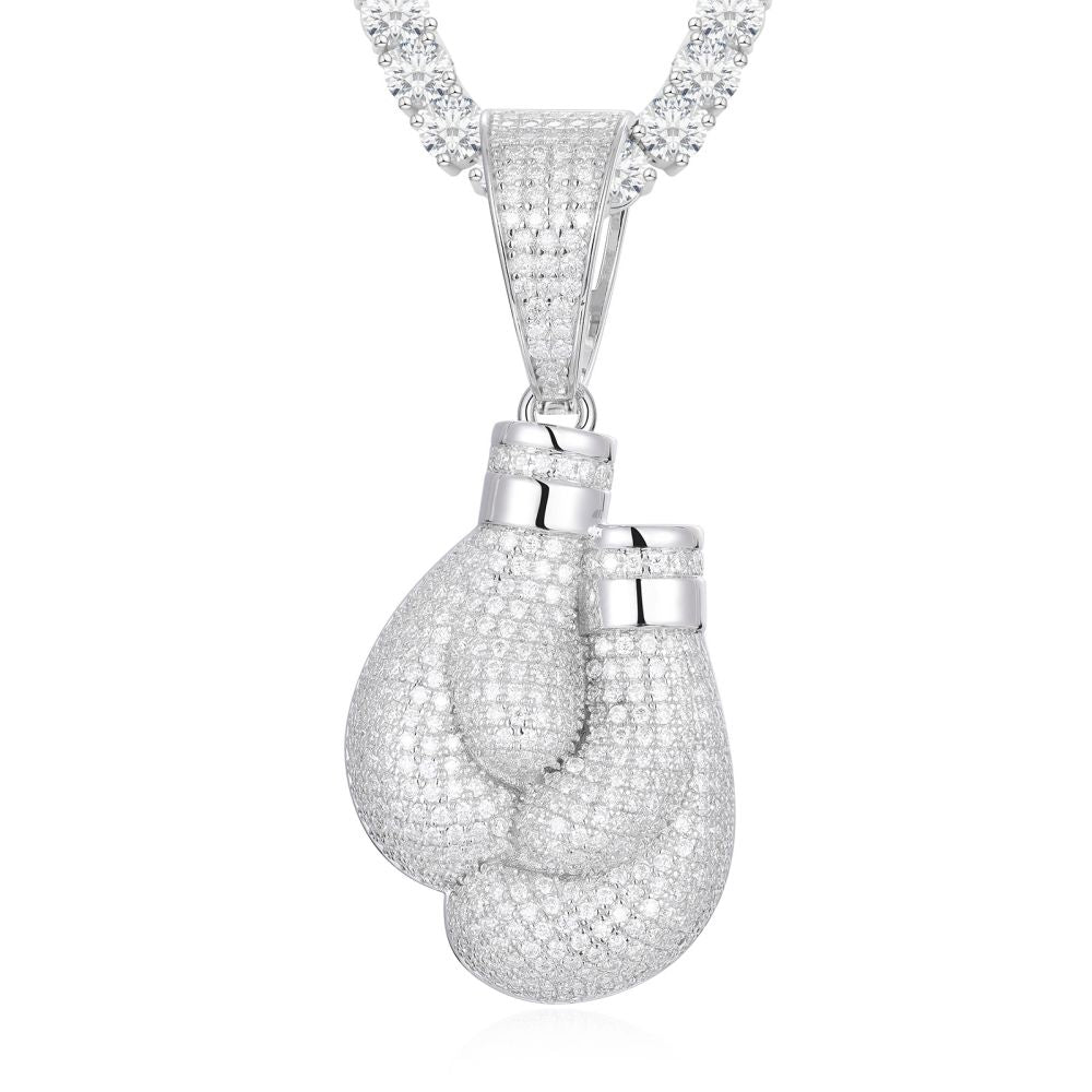 925 Silver Cubic Zirconia Set Pair Boxing Gloves Pendant – Imperial Time