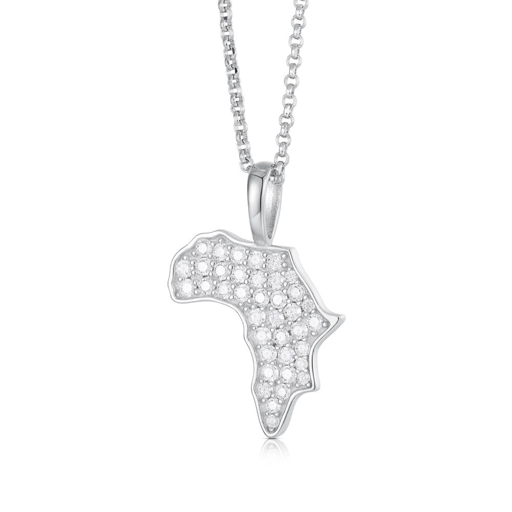 925 Silver Cubic Zirconia Set Africa Pendant – Imperial Time