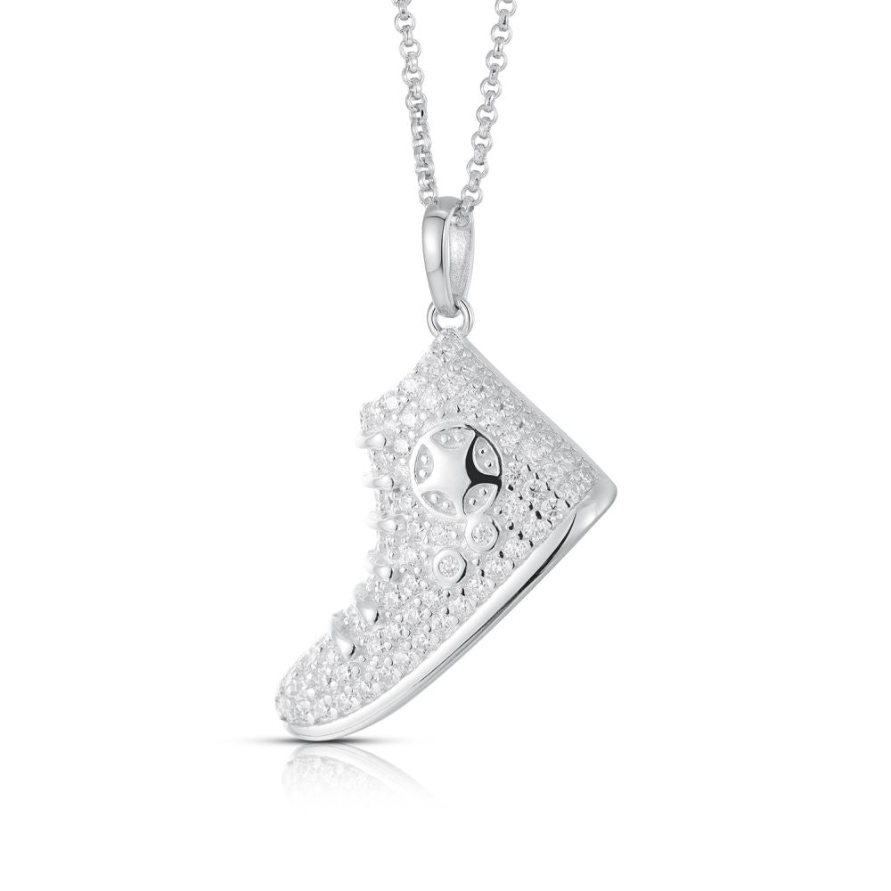 925 Silver Cubic Zirconia Set BasketBall Boot Pendant – Imperial Time