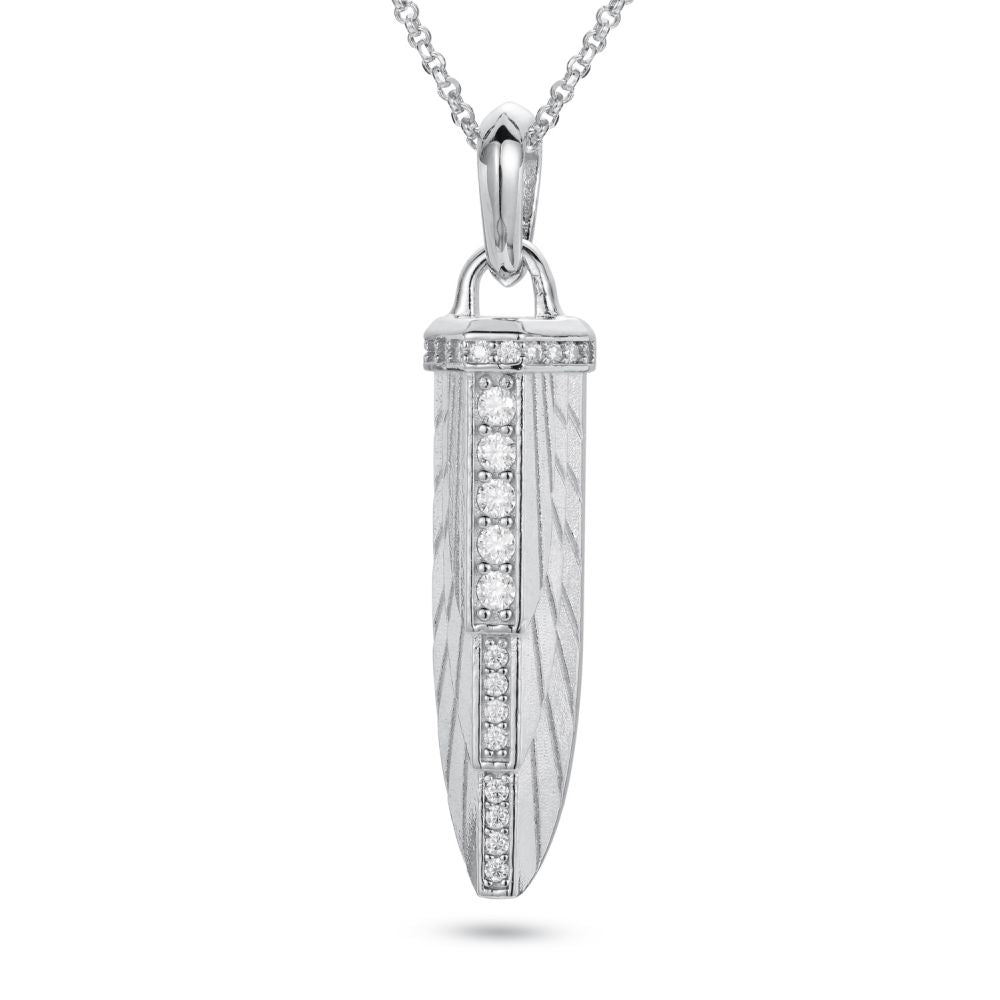 925 Silver Cubic Zirconia Set Empire Amulet Pendant – Imperial Time
