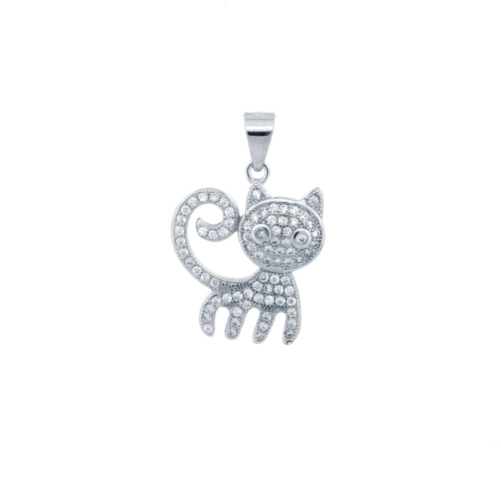 925 Silver Cubic Zirconia Set Cat Pendant – Imperial Time