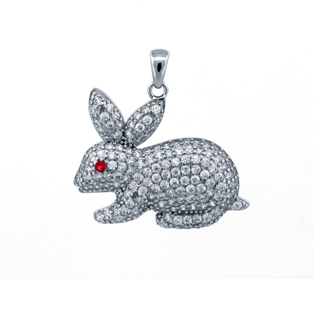 925 Silver Cubic Zirconia Set Rabbit Pendant – Imperial Time