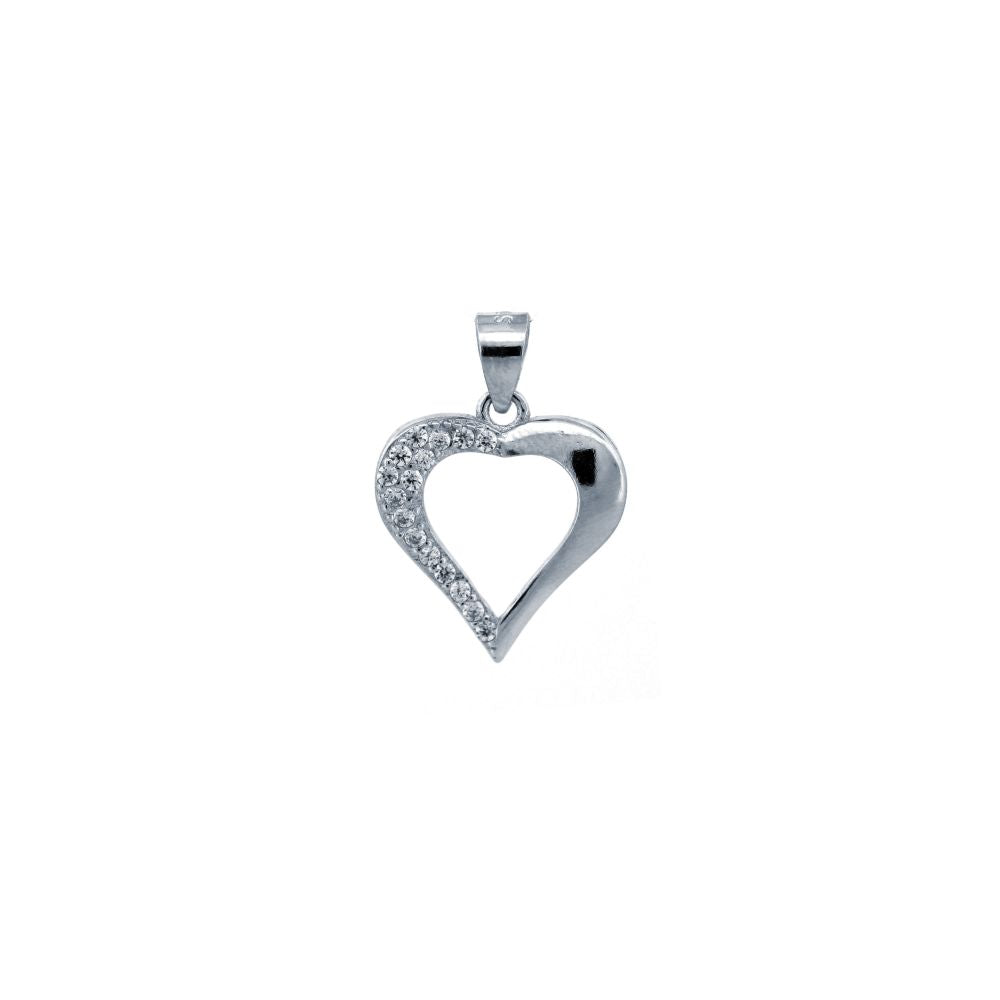 925 Silver Cubic Zirconia Set Heart pendant – Imperial Time
