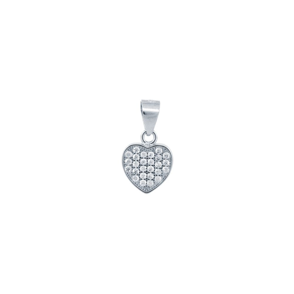 925 Silver Cubic Zirconia Set Heart Pendant – Imperial Time