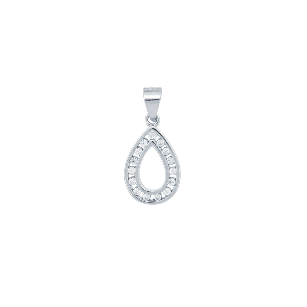 925 Silver Cubic Zirconia Set Tear Drop Pendant – Imperial Time