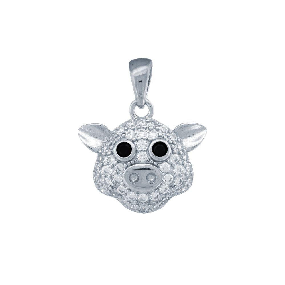 925 Silver Cubic Zirconia Set Piggy Pendant – Imperial Time