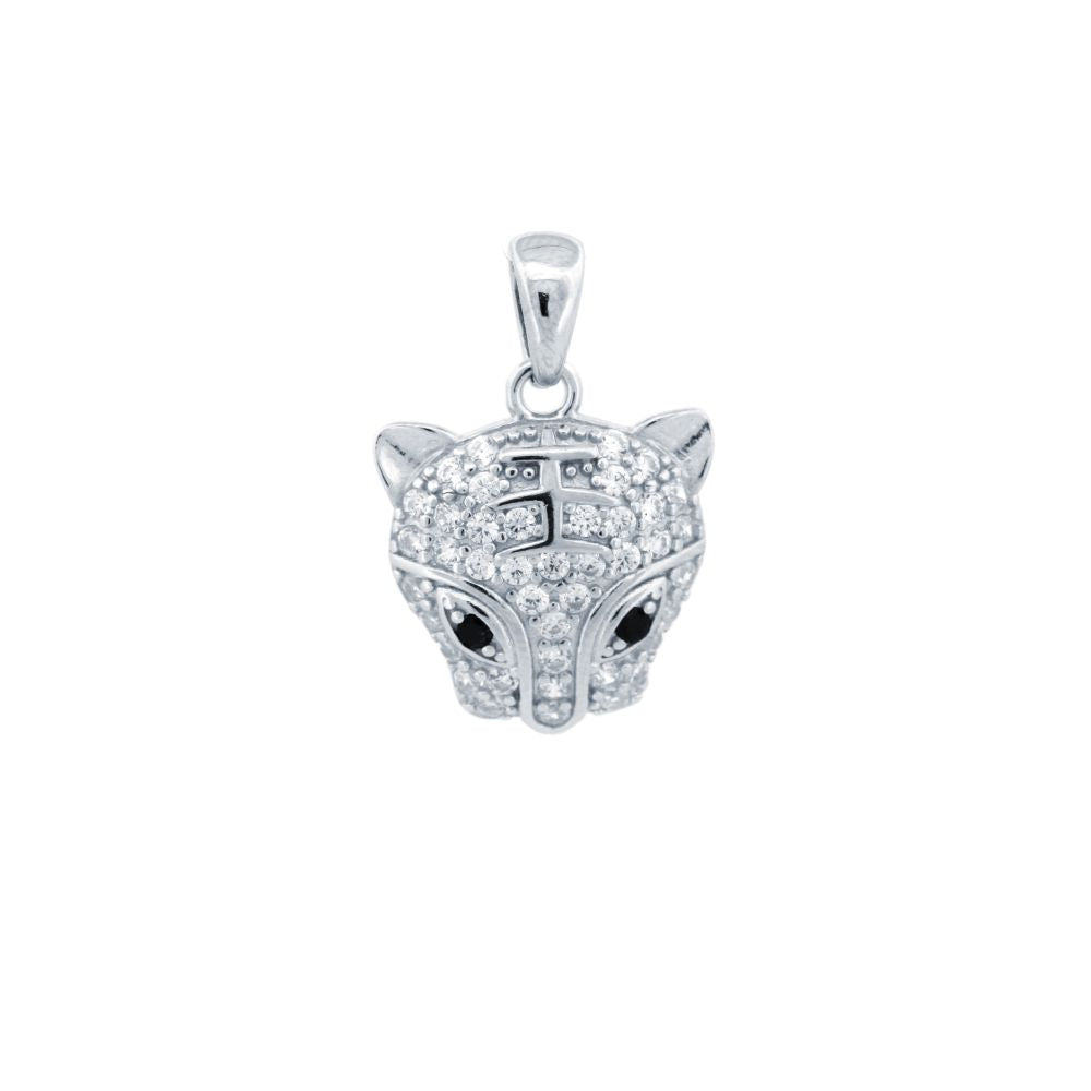 925 Silver Cubic Zirconia Set Tiger Pendant – Imperial Time