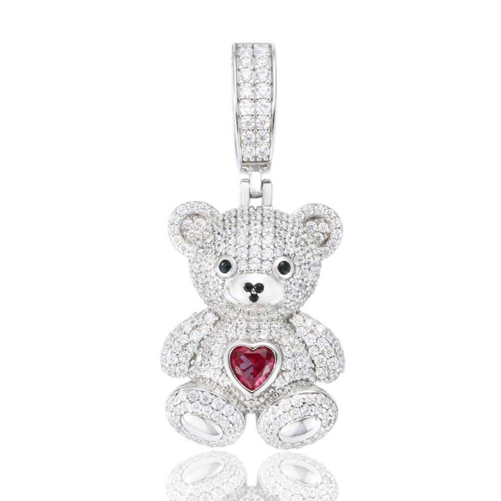 925 Silver Cubic Zirconia Set Teddy Pendant – Imperial Time