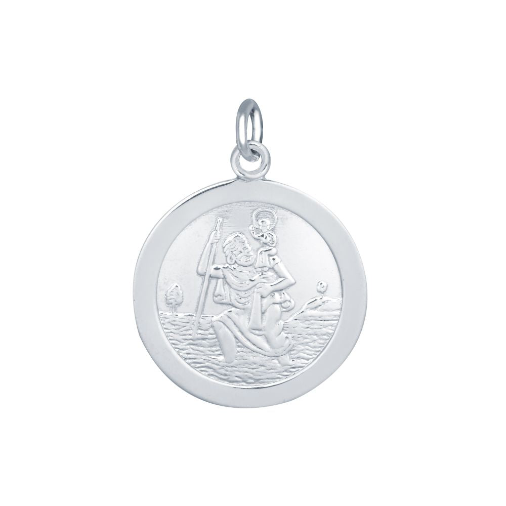 925 Silver St Christopher Medal 19mm – Imperial Time