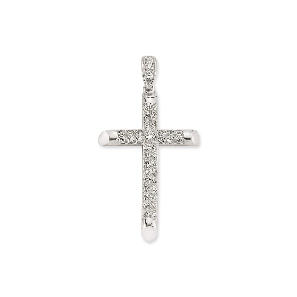 925 Silver Cubic Zirconia Set Cross – Imperial Time