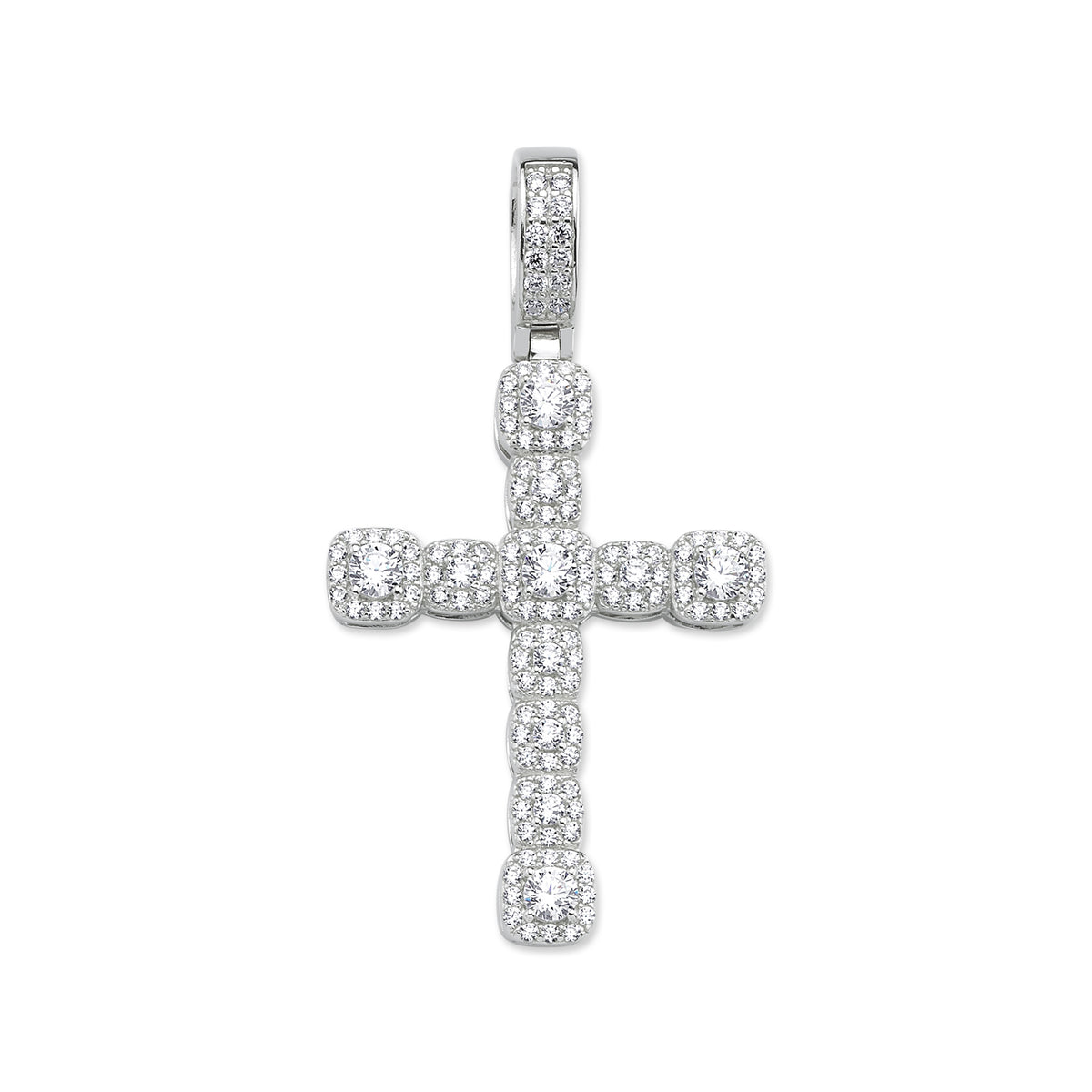 Cubic Zirconia Set Cluster Cross – Imperial Time