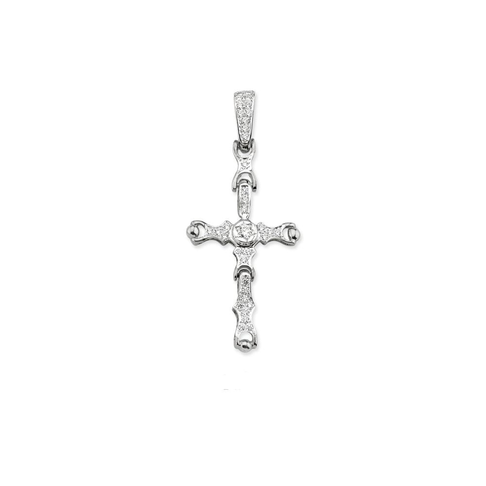 925 Silver Large Cubic Zirconia Brilliant Cut Cross – Imperial Time