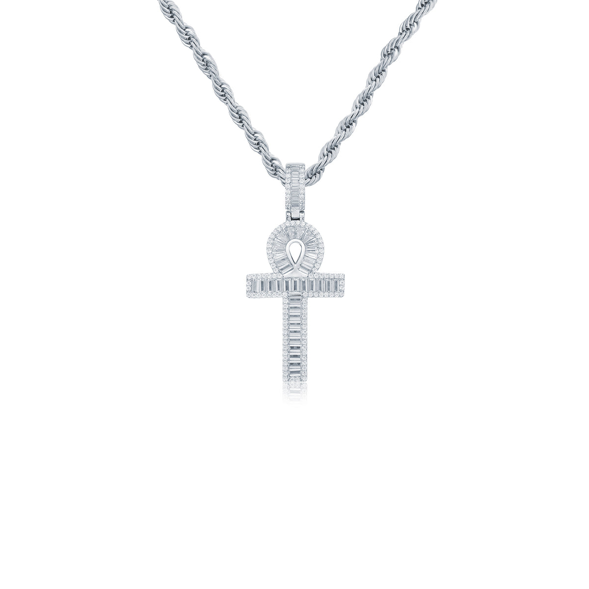925 Silver Anc Style Baguette Cubic Zirconia Set Cross – Imperial Time