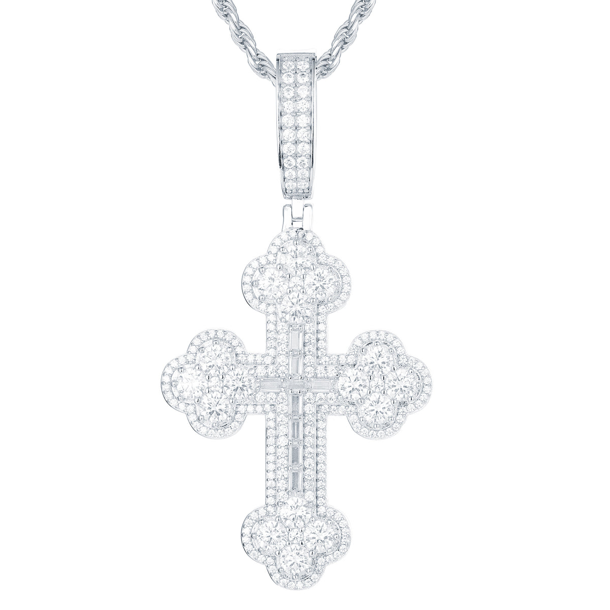 925 Silver Cubic Zirconia Set Cross – Imperial Time