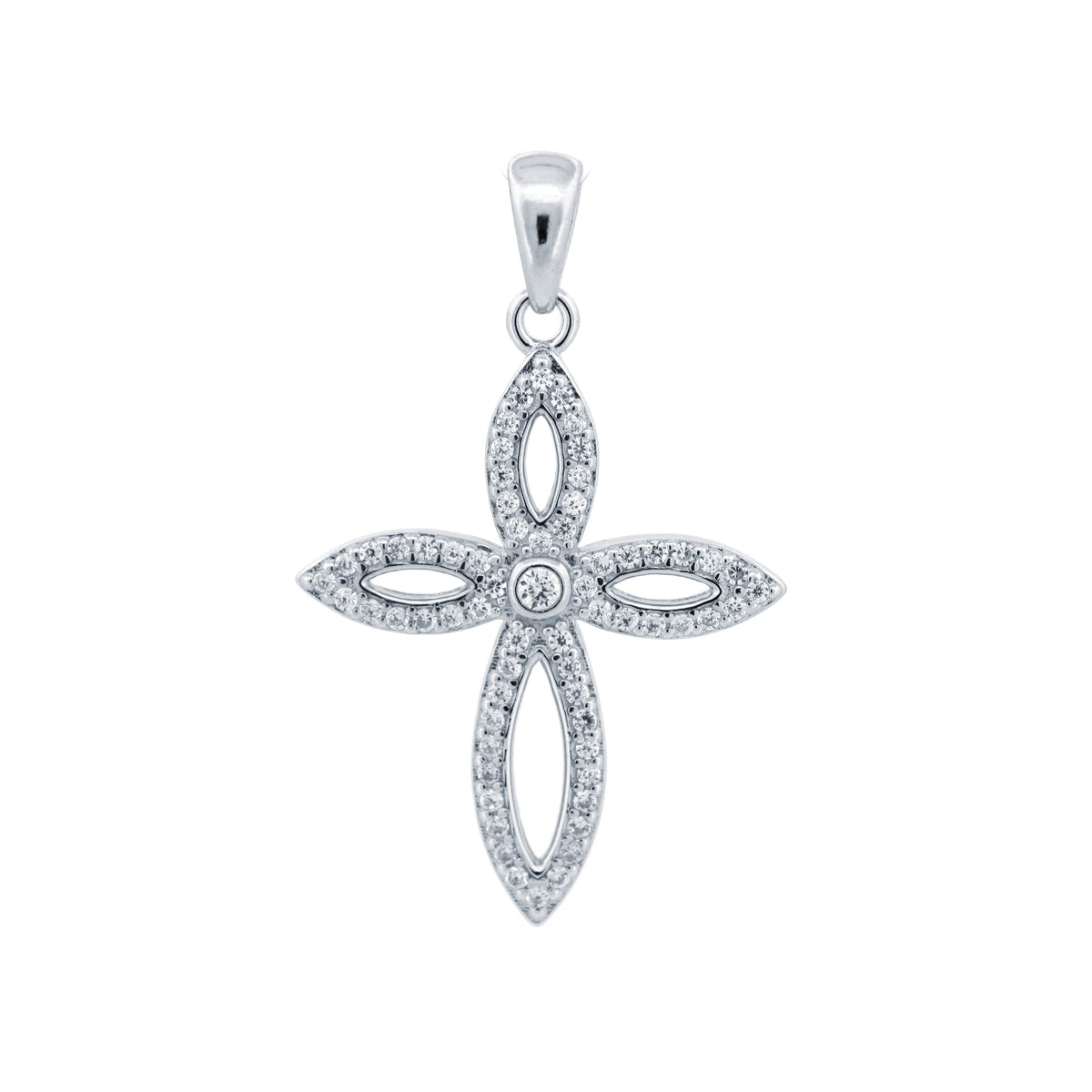 925 Silver Cubic Zirconia Set Cross – Imperial Time